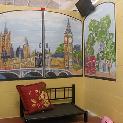 The inside of a boarding room